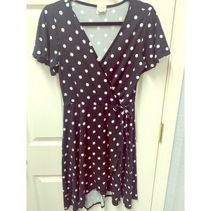 Black polkadot Dress S/M